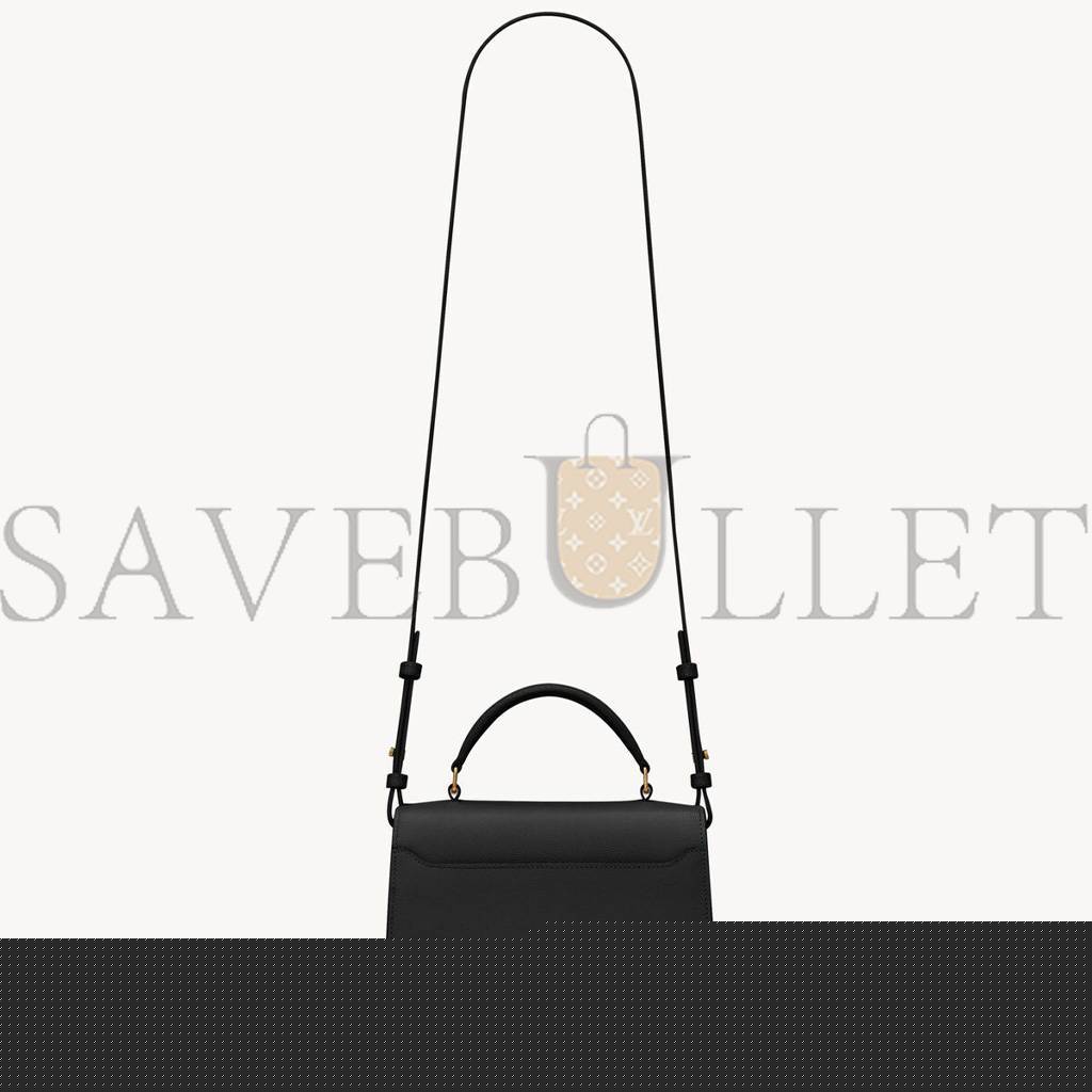 Y*L cassandra mini top handle bag in grain de poudre embossed leather 623930bow0w1000 (20*16*7.5cm)